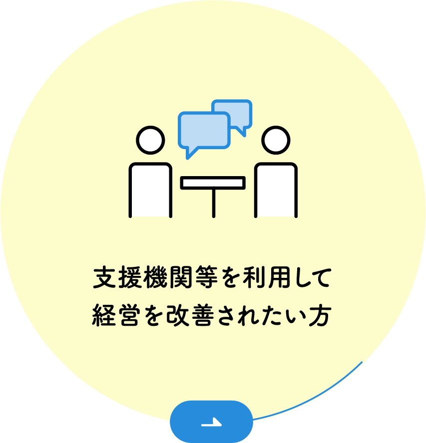 支援機関等を利用して経営を改善されたい方