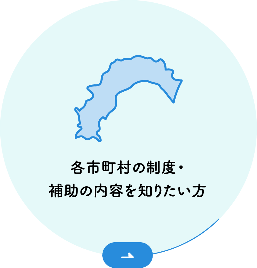 各市町村の制度・補助の内容を知りたい方