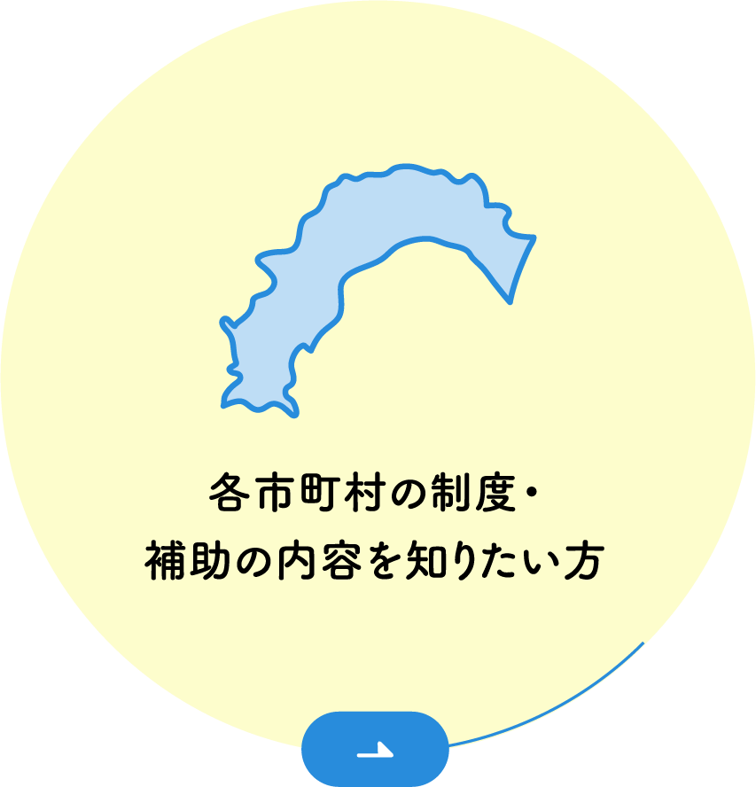 各市町村の制度・補助の内容を知りたい方